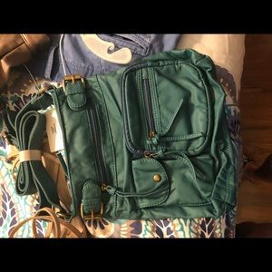 Cross body turquoise bag